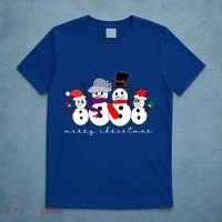 Merry Christmas Snowman Family And Friends T-Shirt thumb 5