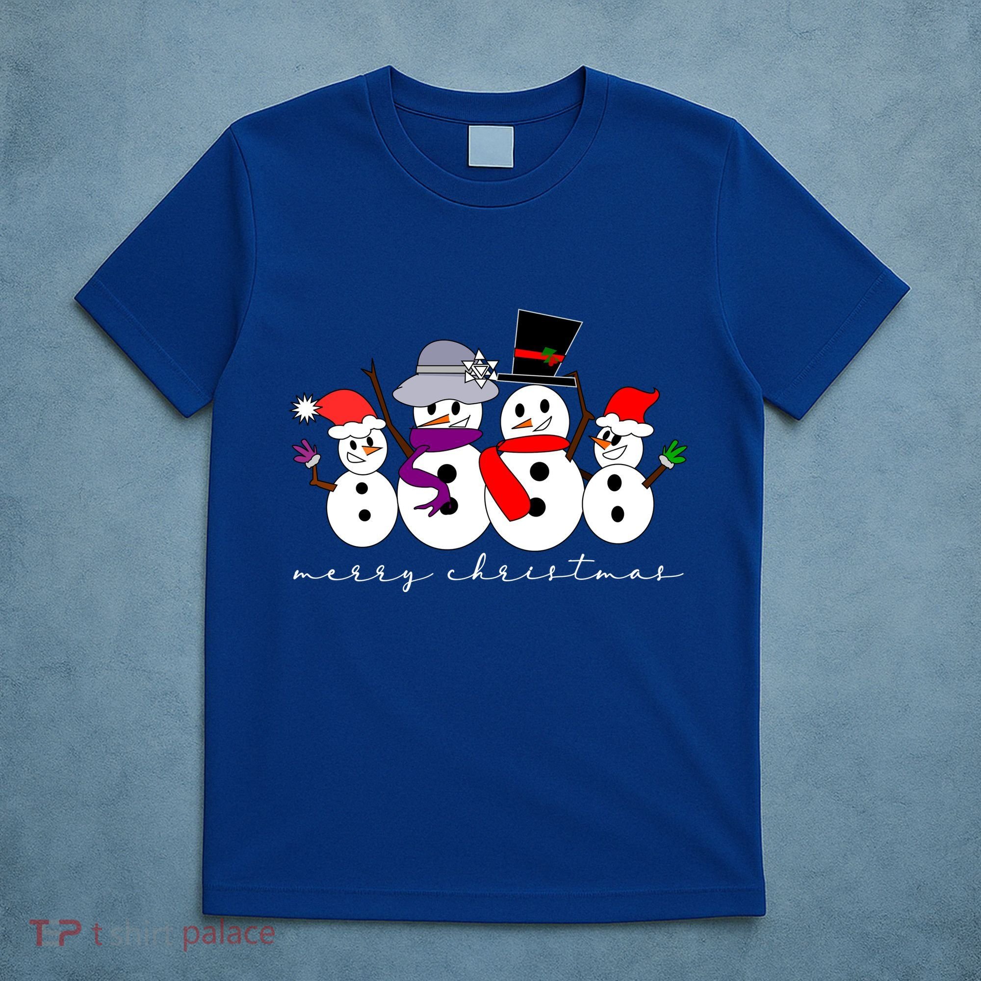 Merry Christmas Snowman Family And Friends T-Shirt