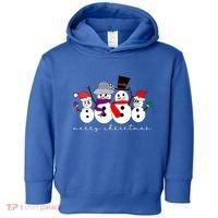 Merry Christmas Snowman Family And Friends Toddler Hoodie thumb 0