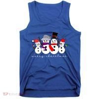 Merry Christmas Snowman Family And Friends Tank Top thumb 0