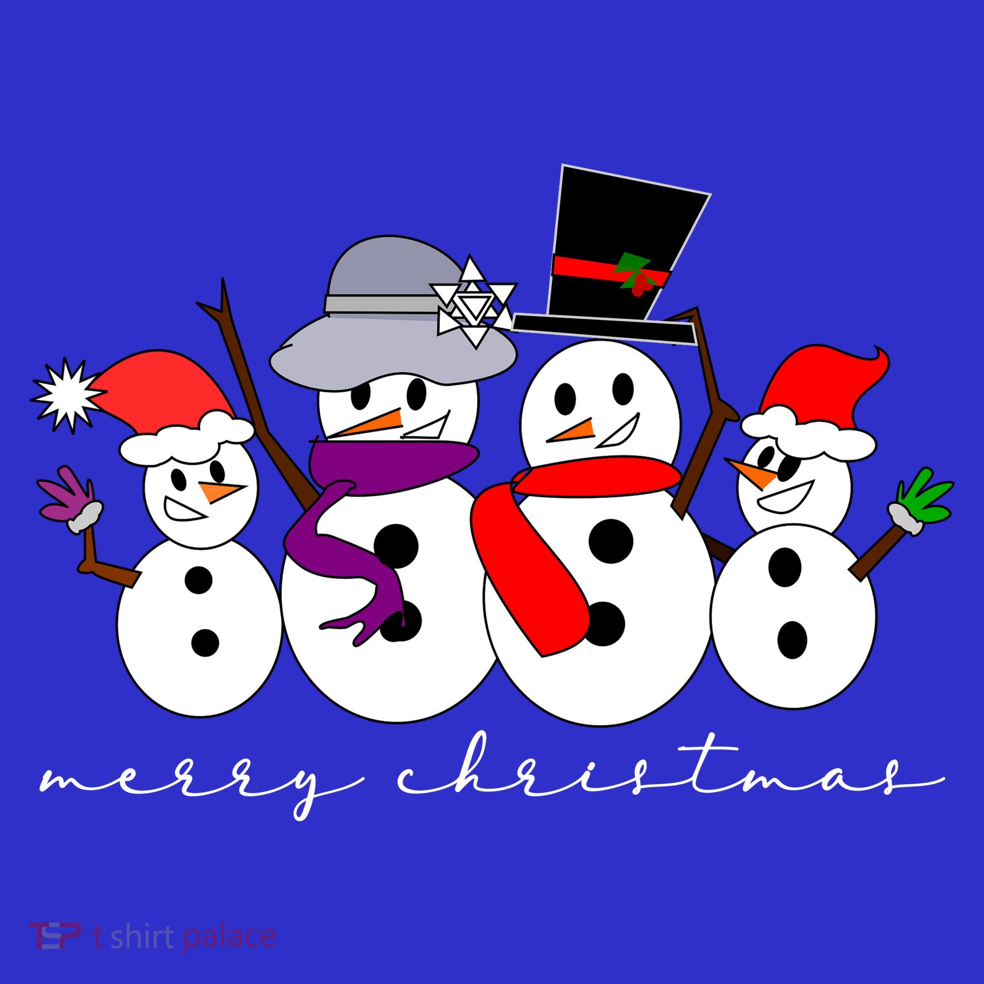 Merry Christmas Snowman Family And Friends Visor