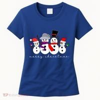 Merry Christmas Snowman Family And Friends Women's T-Shirt thumb 0