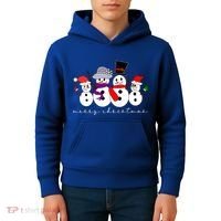Merry Christmas Snowman Family And Friends Kids Hoodie thumb 4