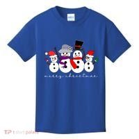 Merry Christmas Snowman Family And Friends Kids T-Shirt thumb 0