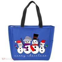 Merry Christmas Snowman Family And Friends Tote Bag thumb 0