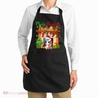 Merry Christmas Santa Unicorn Xmas Symbols Matching Family Apron thumb 2
