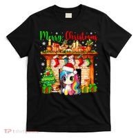 Merry Christmas Santa Unicorn Xmas Symbols Matching Family T-Shirt thumb 0