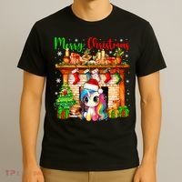 Merry Christmas Santa Unicorn Xmas Symbols Matching Family T-Shirt thumb 3