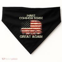 Make Common Sense Great Again USA-Made Doggie Bandana thumb 0