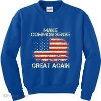 Make Common Sense Great Again Kids Sweatshirt thumb 0