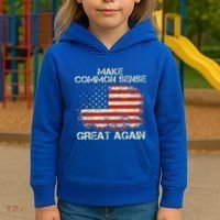Make Common Sense Great Again Kids Hoodie thumb 3