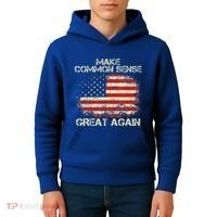 Make Common Sense Great Again Kids Hoodie thumb 4