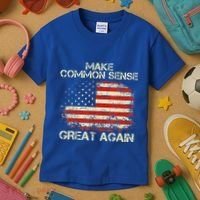 Make Common Sense Great Again Kids T-Shirt thumb 3