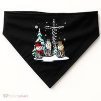 Merry Christmas Snow Faith Hope Love Christmas USA-Made Doggie Bandana thumb 0