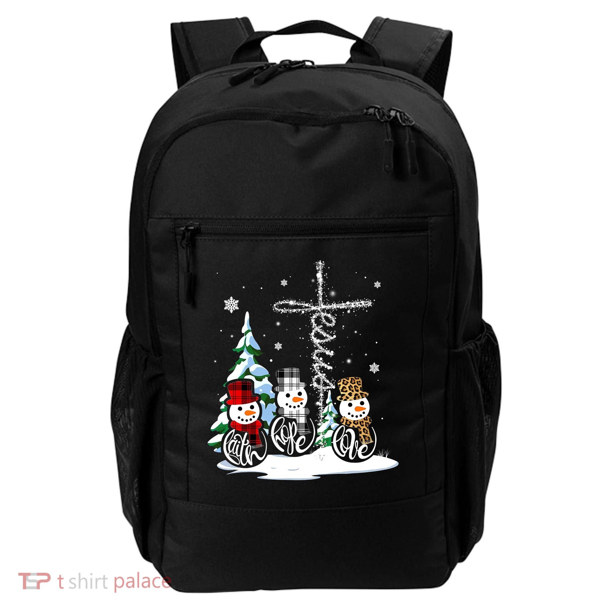 Merry Christmas Snow Faith Hope Love Christmas Backpack