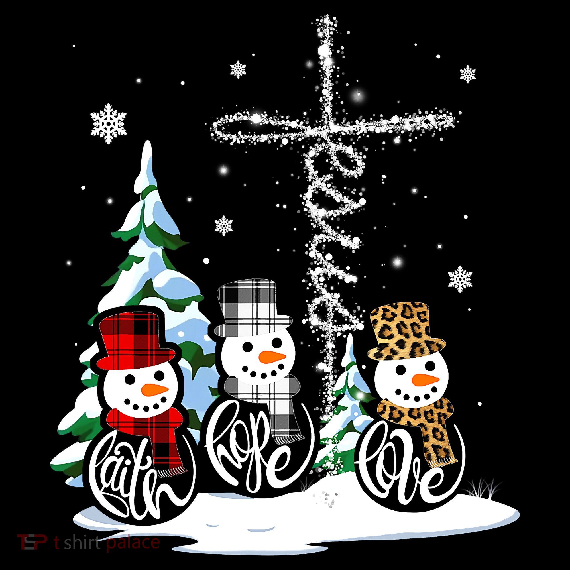 Merry Christmas Snow Faith Hope Love Christmas Women's Hoodie