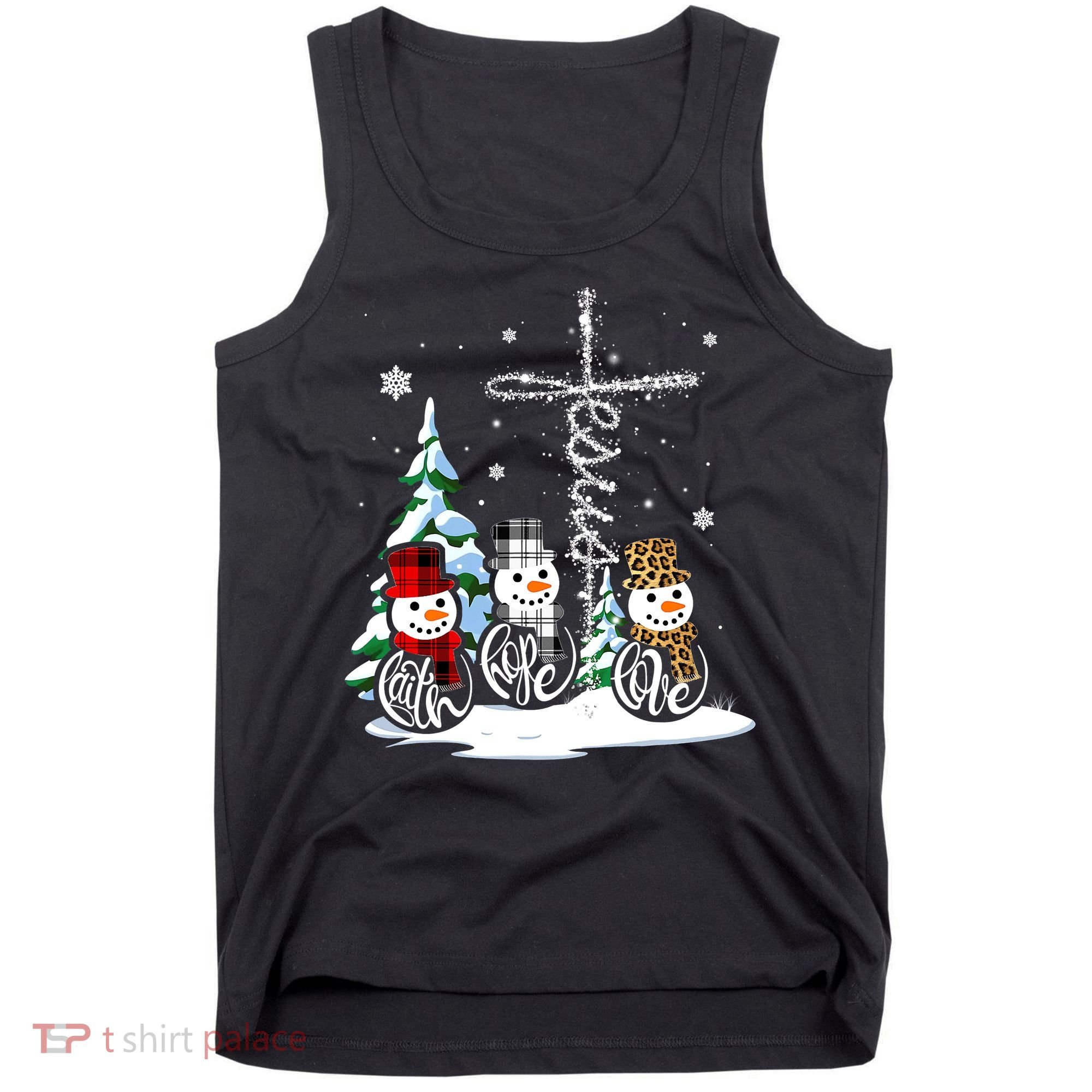 Merry Christmas Snow Faith Hope Love Christmas Tank Top