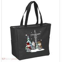 Merry Christmas Snow Faith Hope Love Christmas Tote Bag thumb 2