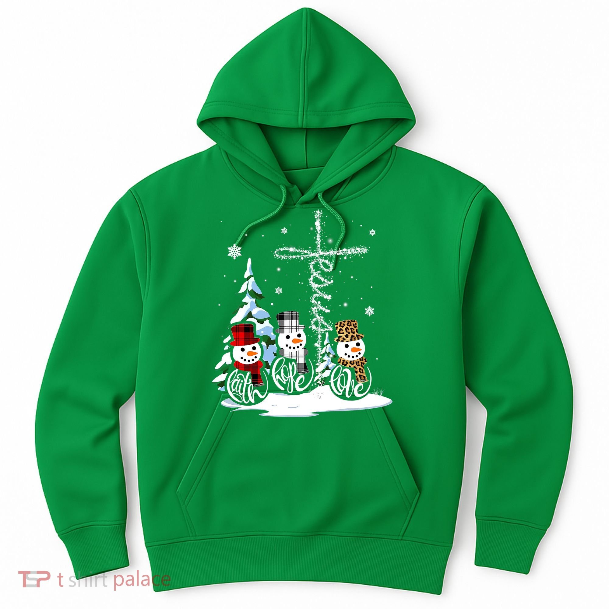 Merry Christmas Snow Faith Hope Love Christmas Hoodie