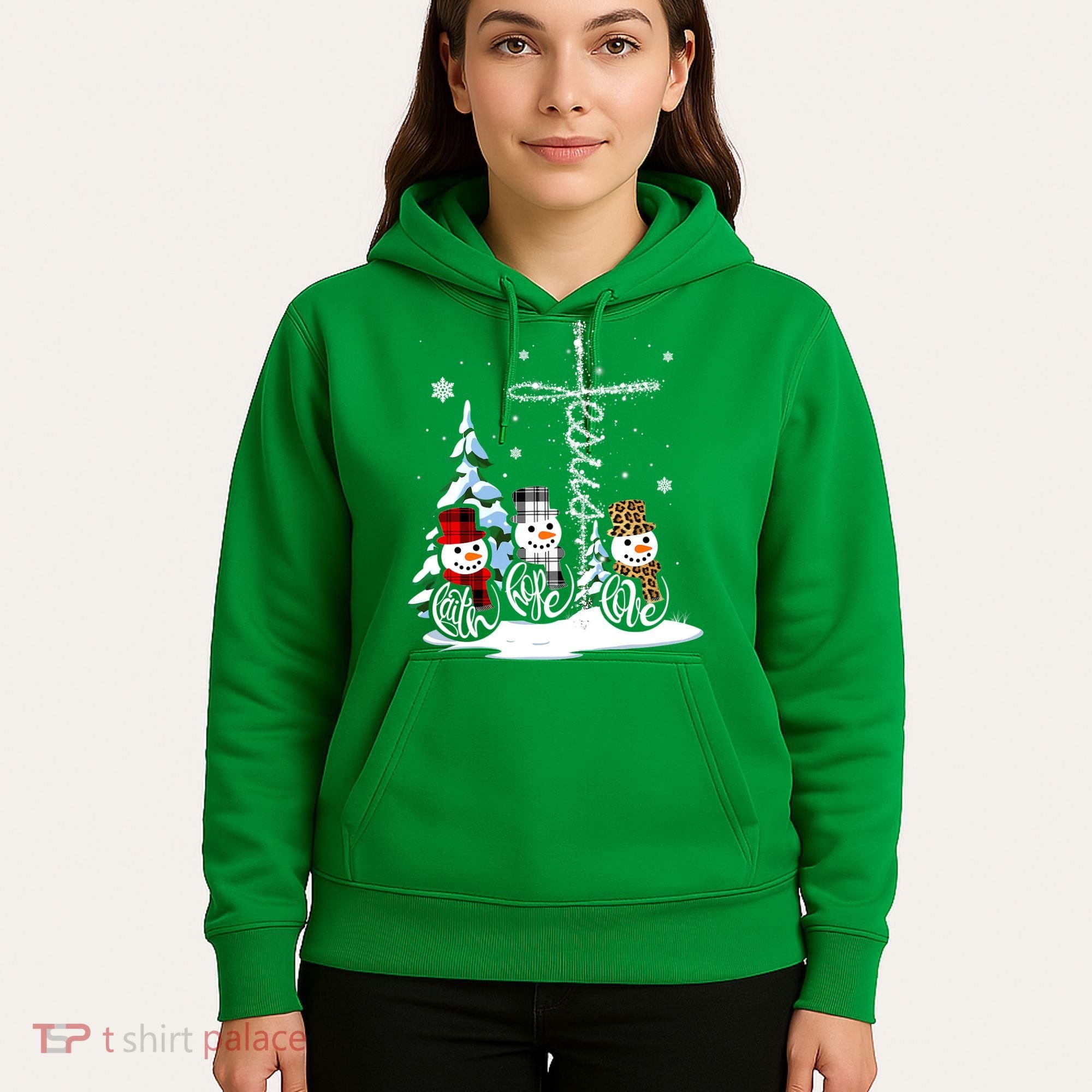 Merry Christmas Snow Faith Hope Love Christmas Hoodie