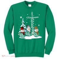 Merry Christmas Snow Faith Hope Love Christmas Sweatshirt thumb 0