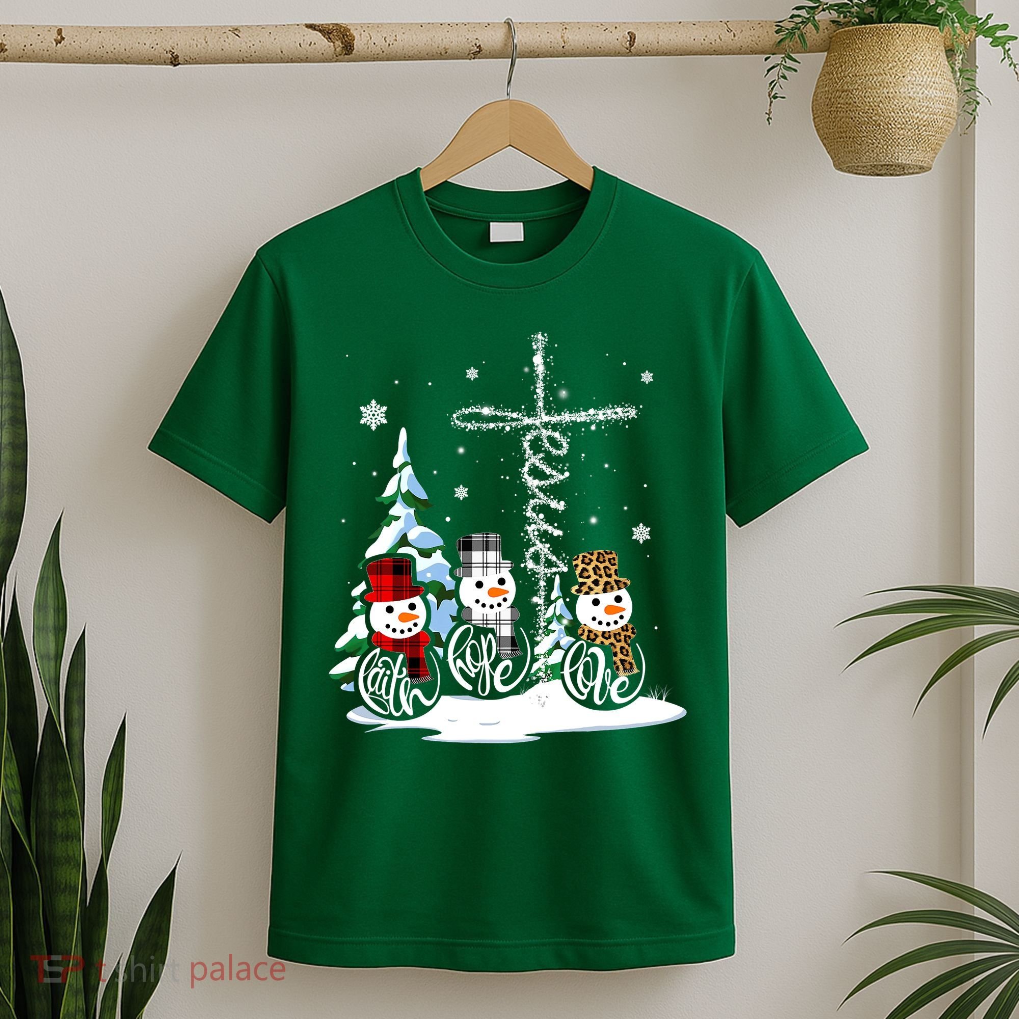 Merry Christmas Snow Faith Hope Love Christmas T-Shirt