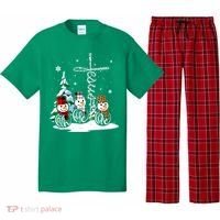 Merry Christmas Snow Faith Hope Love Christmas Pajama Set thumb 0