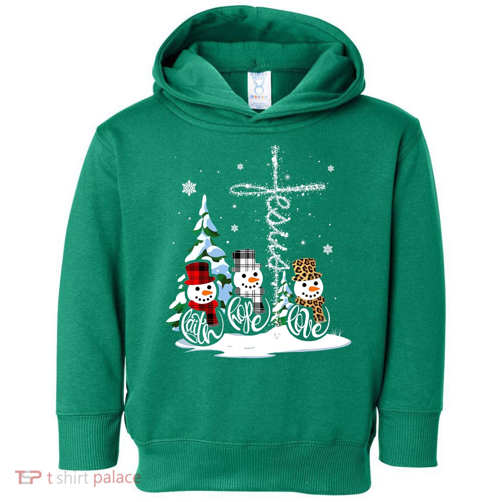 Merry Christmas Snow Faith Hope Love Christmas Toddler Hoodie