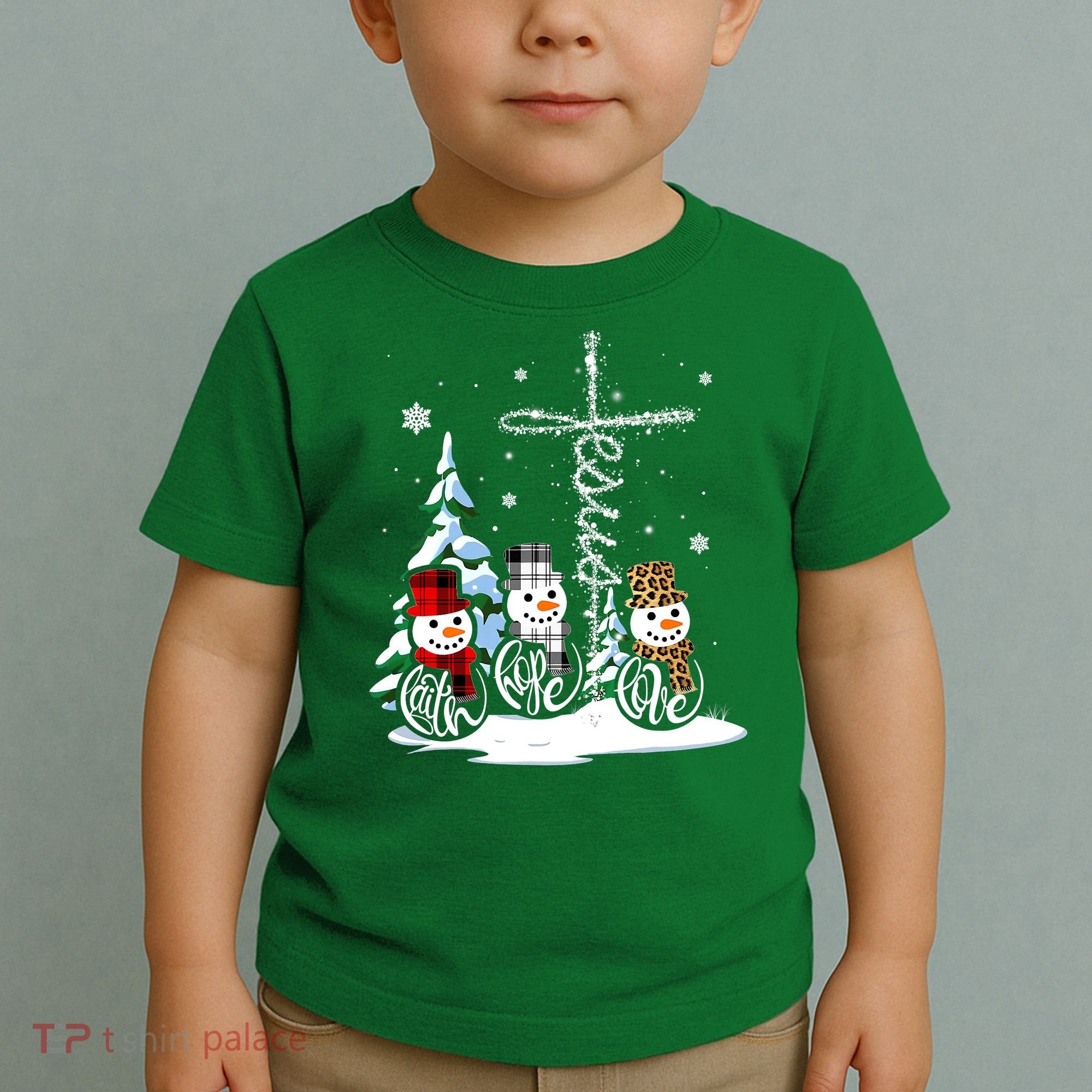 Merry Christmas Snow Faith Hope Love Christmas Toddler T-Shirt