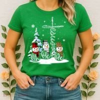 Merry Christmas Snow Faith Hope Love Christmas Women's T-Shirt thumb 2