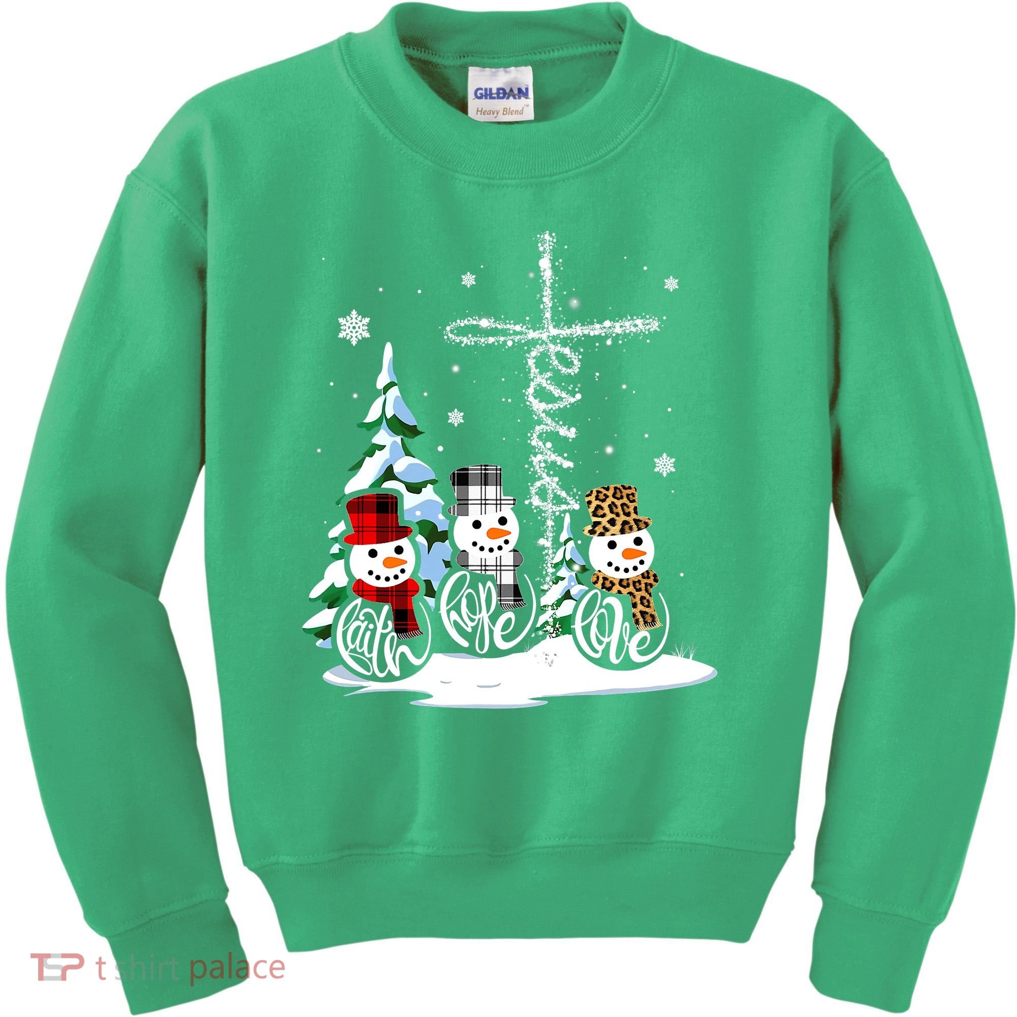 Merry Christmas Snow Faith Hope Love Christmas Kids Sweatshirt