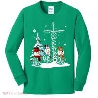 Merry Christmas Snow Faith Hope Love Christmas Kids Long Sleeve Shirt thumb 0