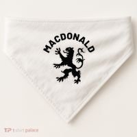 Macdonald Clan Scottish Family Name Scotland Heraldry USA-Made Doggie Bandana thumb 0