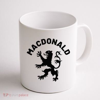 Macdonald Clan Scottish Family Name Scotland Heraldry Coffee Mug back