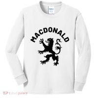 Macdonald Clan Scottish Family Name Scotland Heraldry Kids Long Sleeve Shirt thumb 0