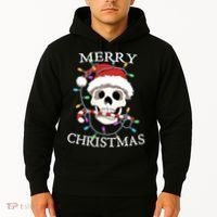 Merry Christmas Skull Skeleton Hoodie thumb 2