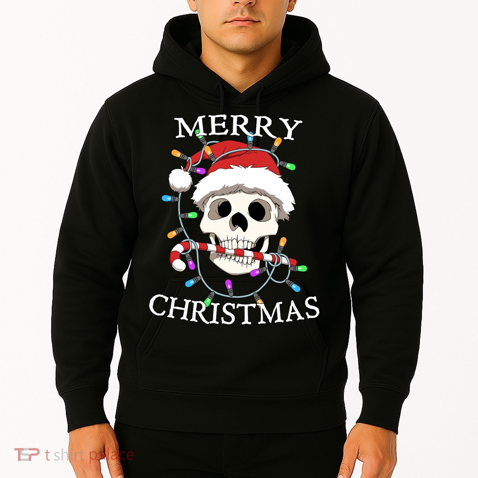 Merry Christmas Skull Skeleton Hoodie