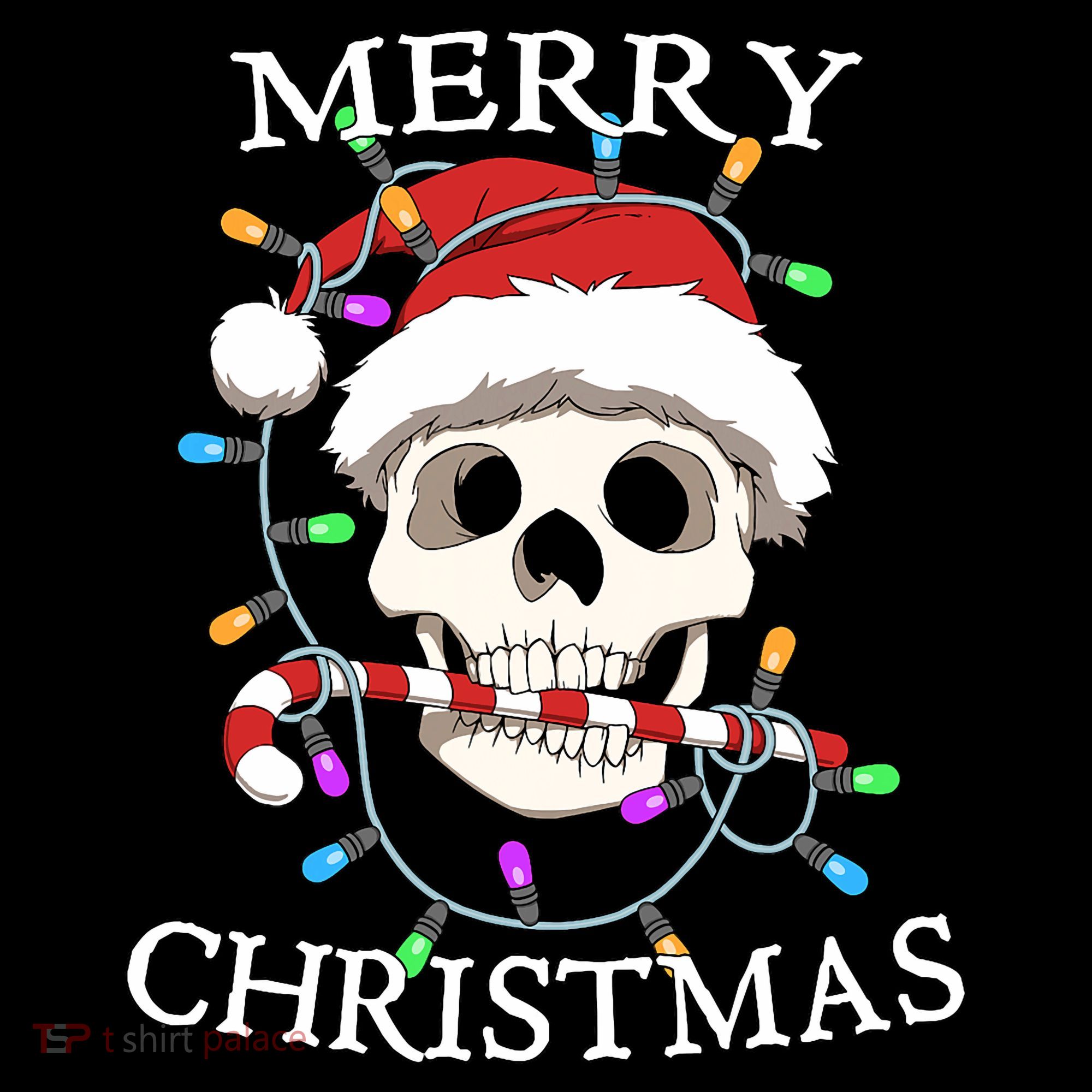 Merry Christmas Skull Skeleton Apron