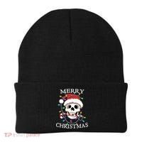 Merry Christmas Skull Skeleton Beanie thumb 0
