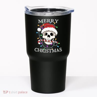 Merry Christmas Skull Skeleton Tumbler