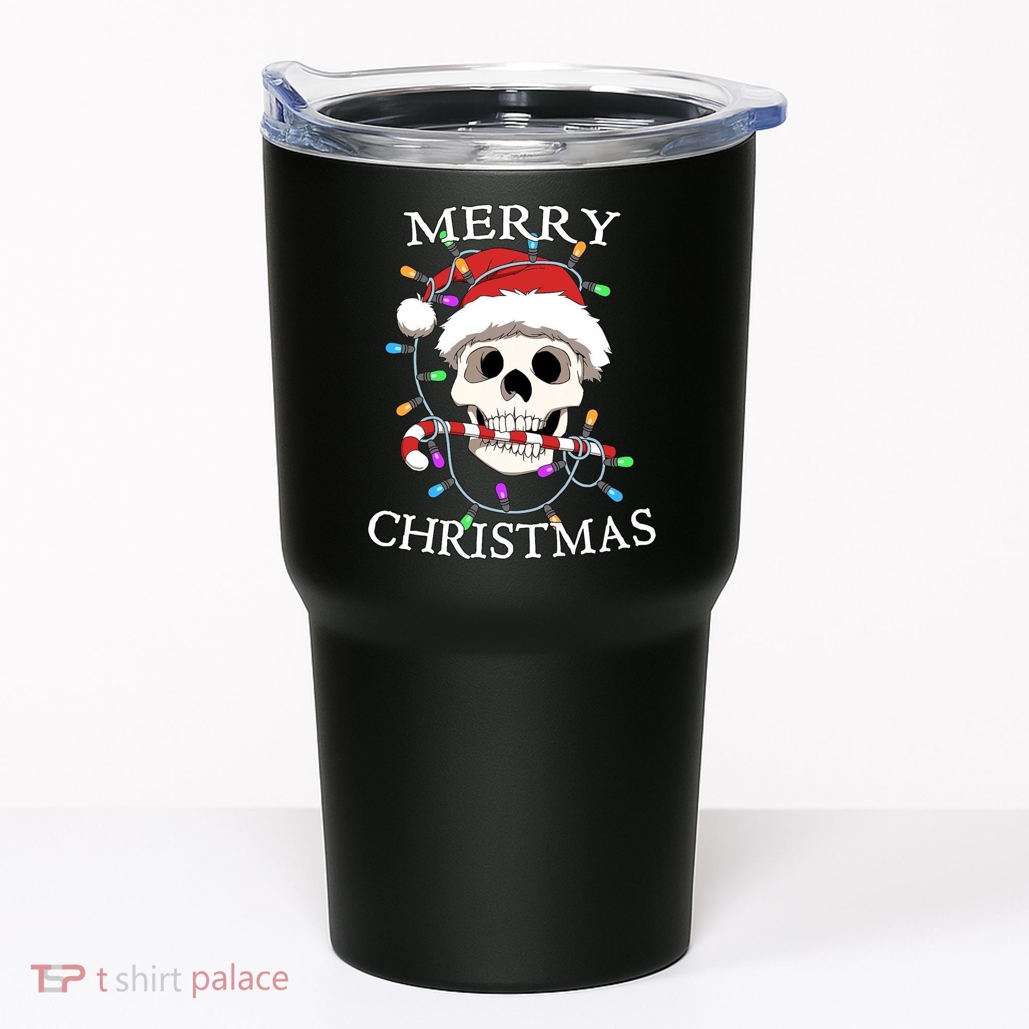 Merry Christmas Skull Skeleton Tumbler