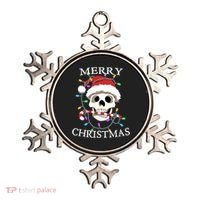 Merry Christmas Skull Skeleton Ornament thumb 0