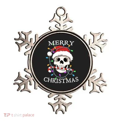 Merry Christmas Skull Skeleton Ornament