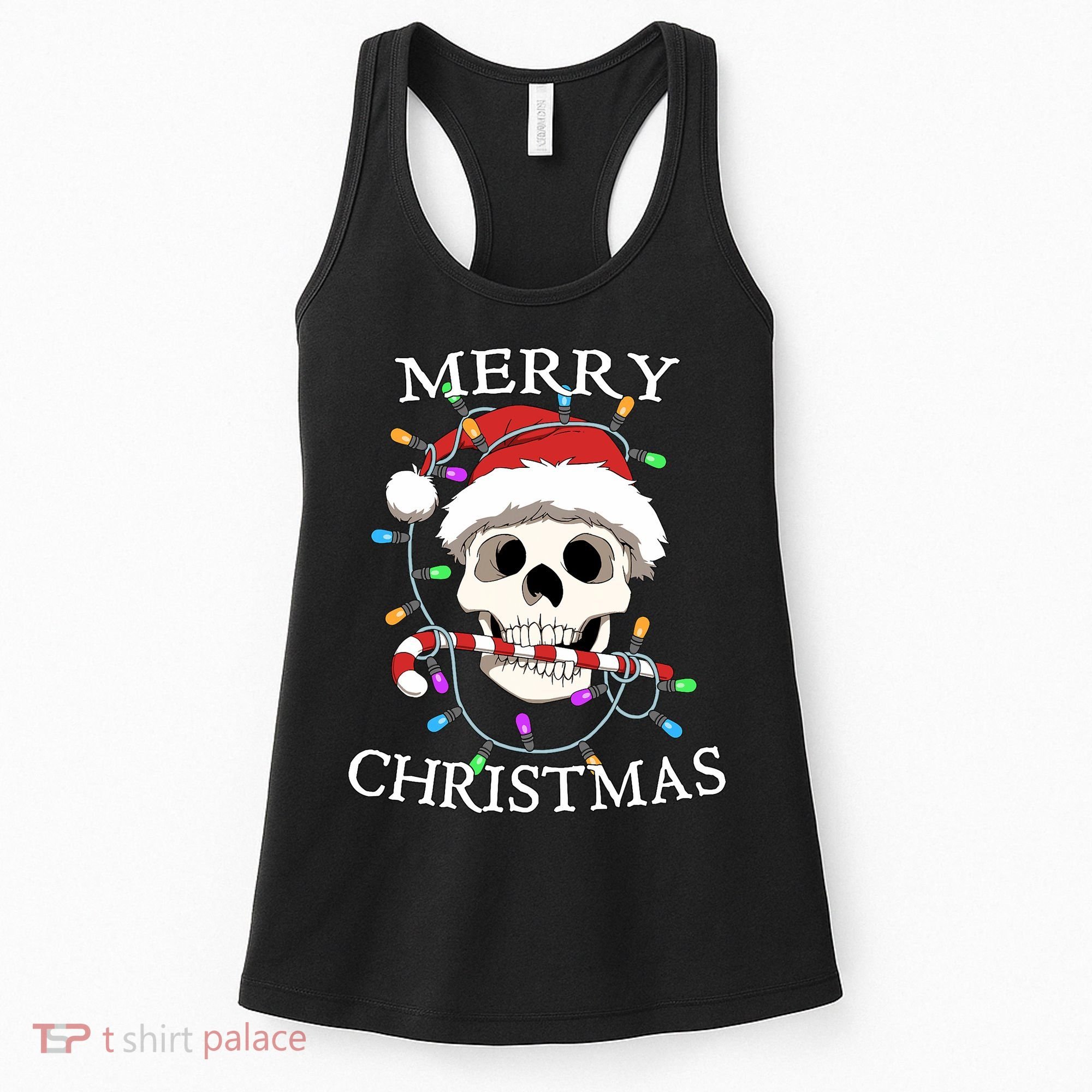 Merry Christmas Skull Skeleton Women's Tank Top