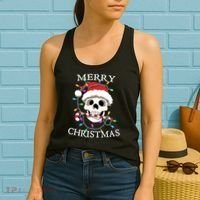 Merry Christmas Skull Skeleton Women's Tank Top thumb 2