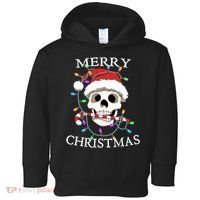 Merry Christmas Skull Skeleton Toddler Hoodie thumb 0