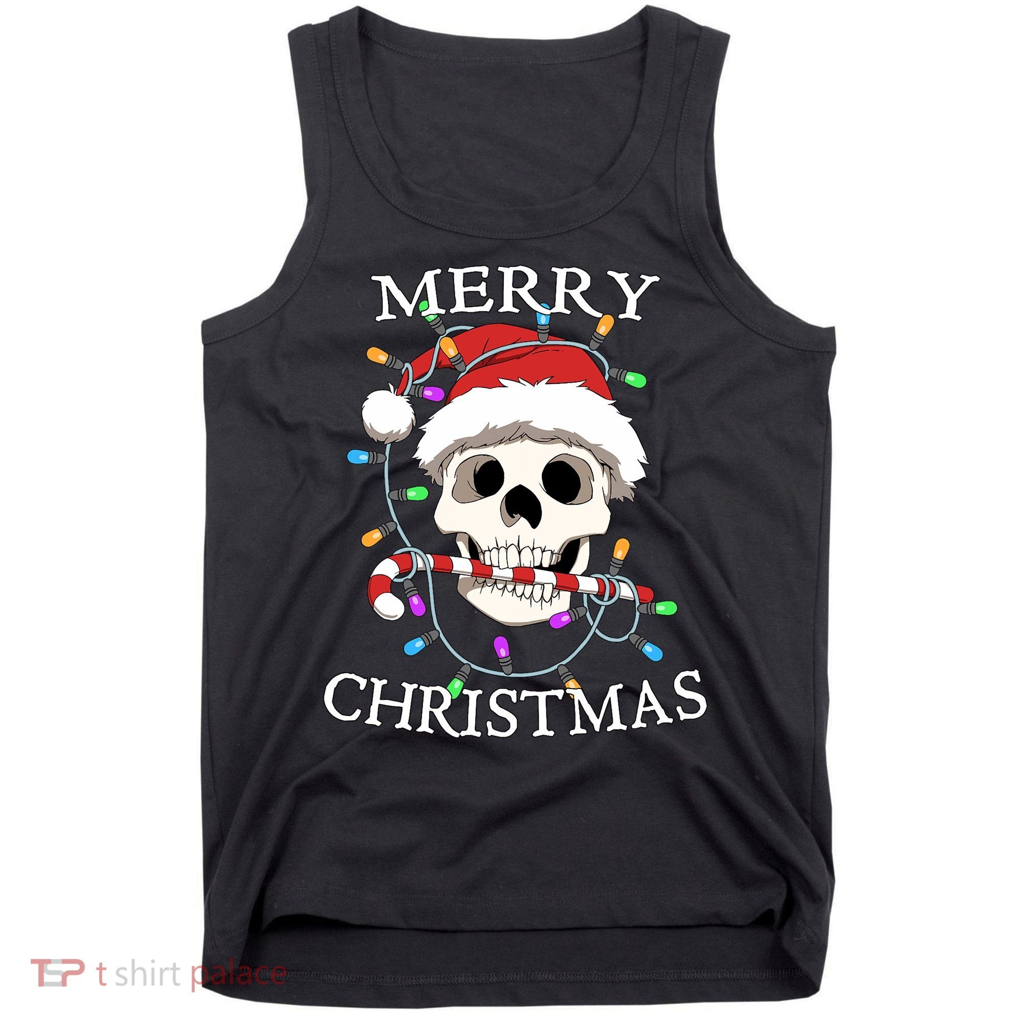 Merry Christmas Skull Skeleton Tank Top