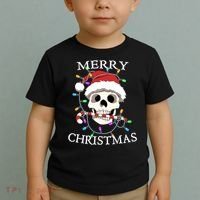 Merry Christmas Skull Skeleton Toddler T-Shirt thumb 2