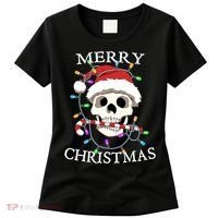 Merry Christmas Skull Skeleton Women's T-Shirt thumb 0