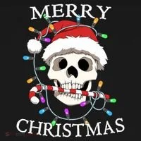 Merry Christmas Skull Skeleton Kids Hoodie thumb 5